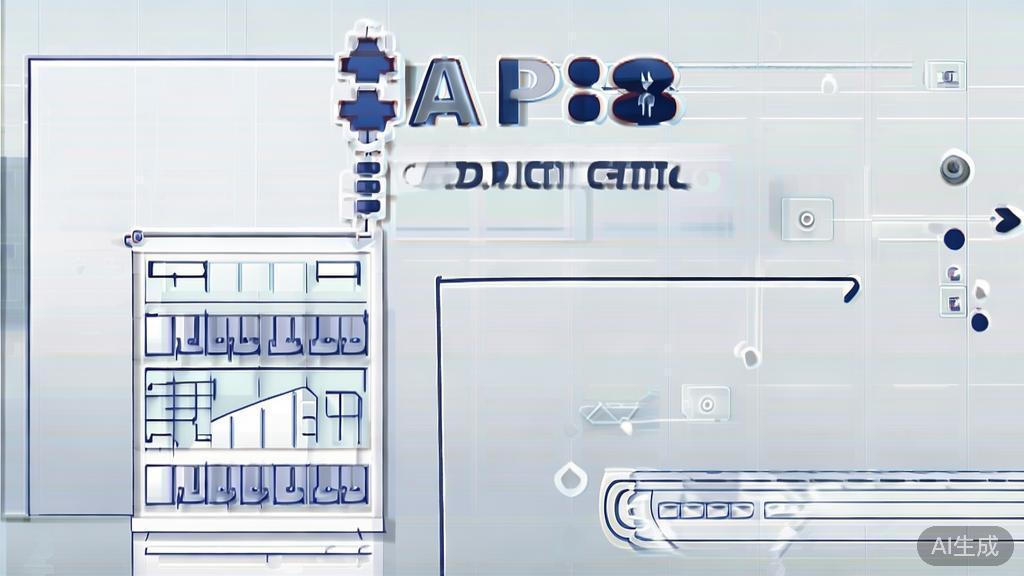 High-quality business illustration regarding API version control, minimal flat design