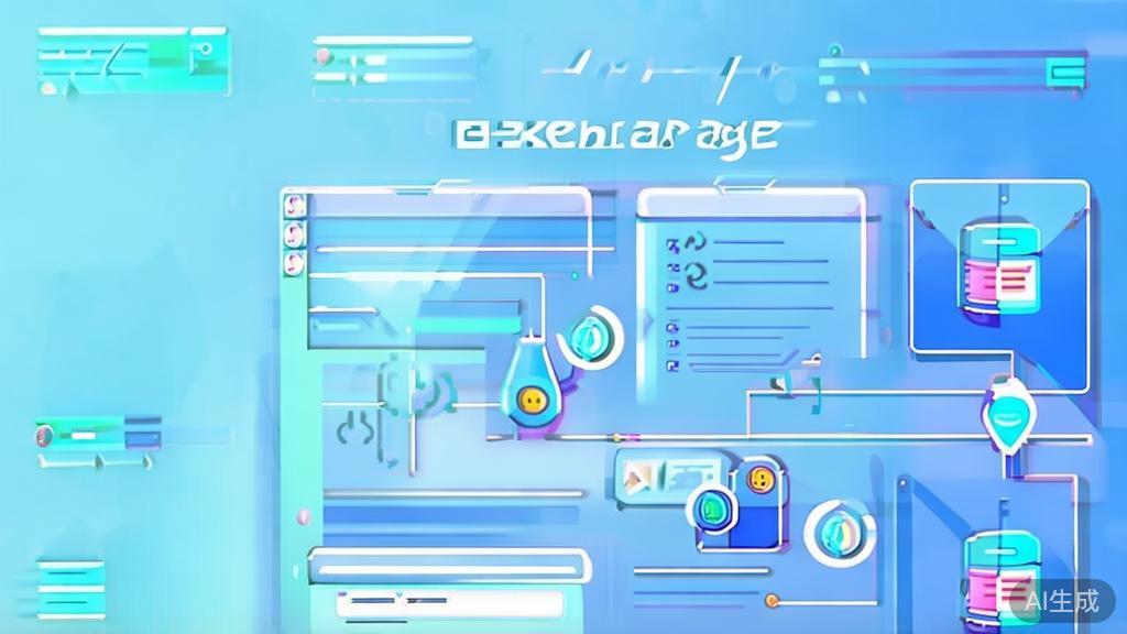 Flat vector illustration of data exchange process using API, dashboard style, soft blue gradient