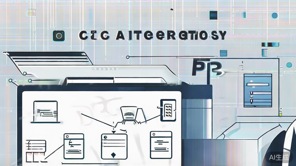 "High-quality business illustration of a successful case study involving API integration, minimal flat design"