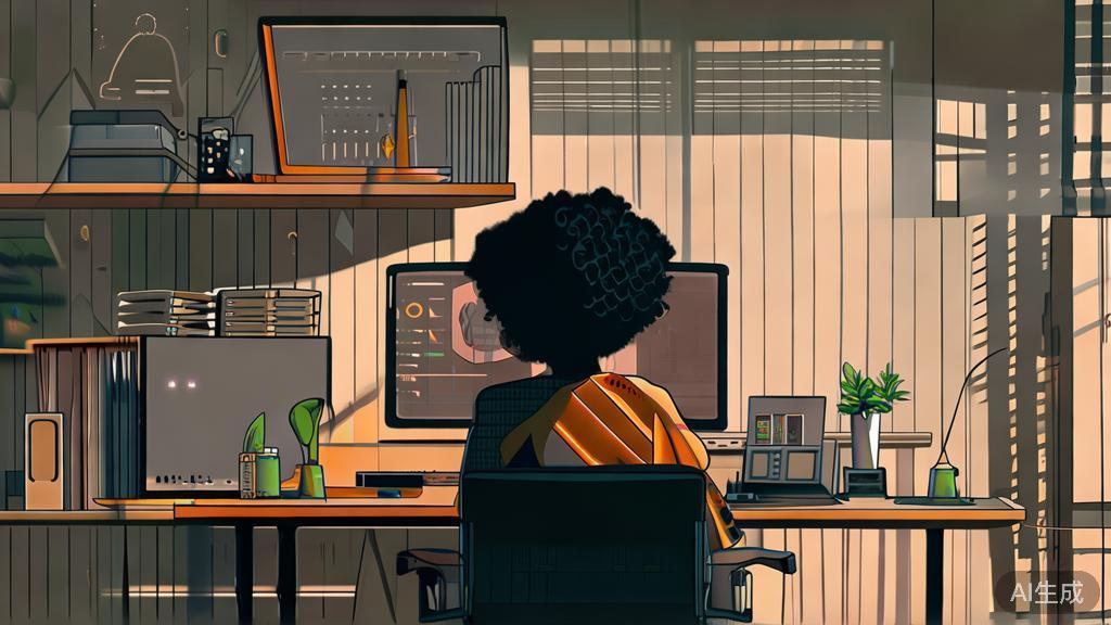 High-quality business illustration depicting a successful independent creator working on a short video project, minimal flat design