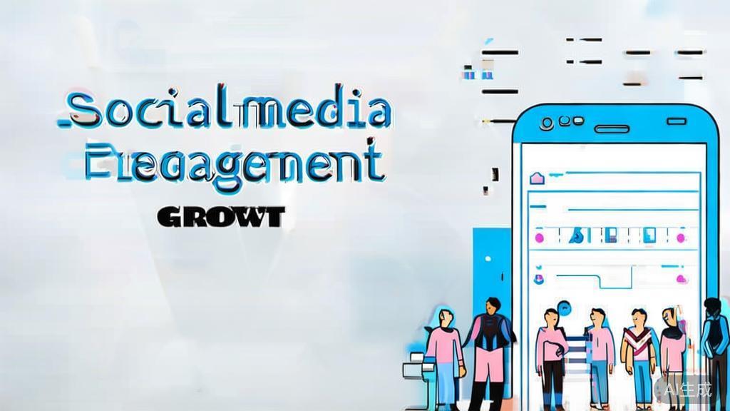High-quality illustration of social media engagement for business growth, minimal flat design