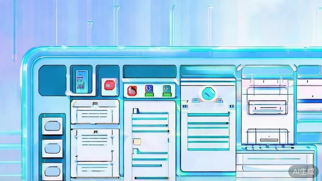 Flat vector illustration of AI writing tools and script creation, dashboard style, soft blue gradient