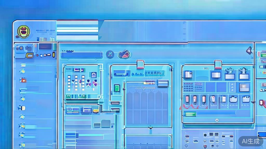 Flat vector illustration of social media marketing, dashboard style, soft blue gradient