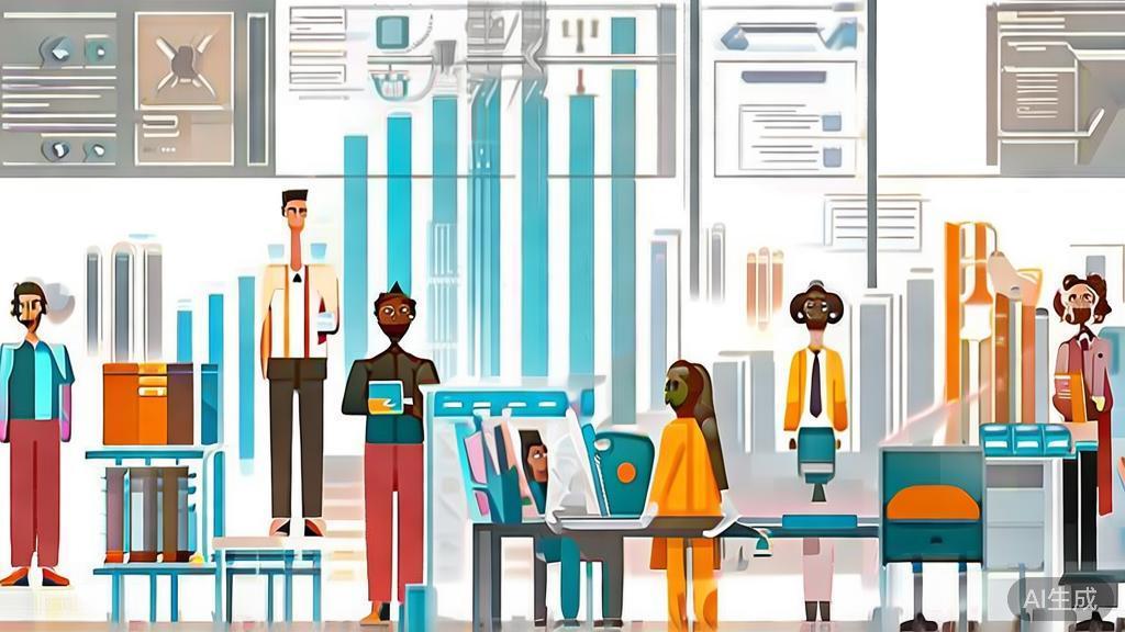 High-quality business illustration regarding young entrepreneurs utilizing technology to boost their ventures, minimal flat design