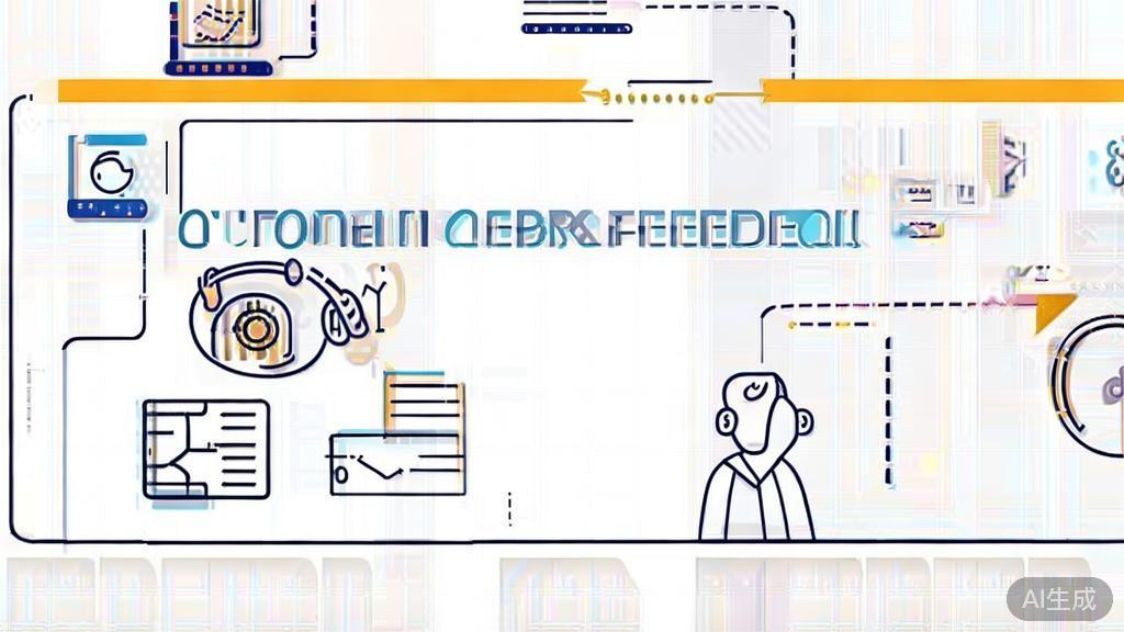 High-quality business illustration regarding consumer feedback collection, minimal flat design