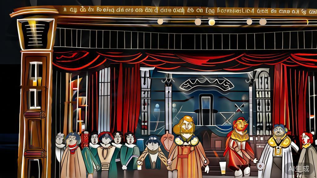 "High-quality business illustration regarding traditional theater performances and storytelling"