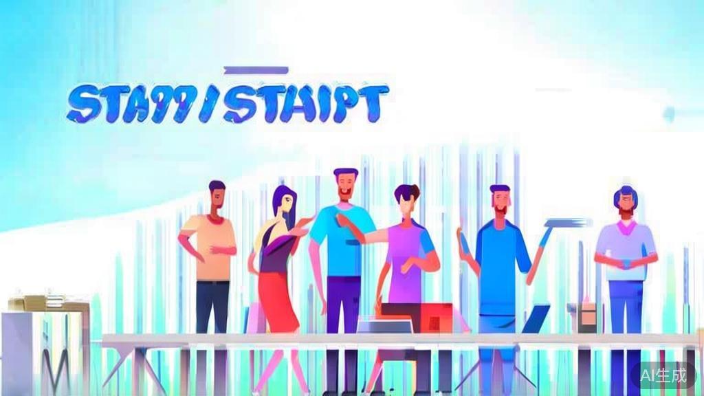 High-quality business illustration regarding teamwork and collaboration in startups, minimal flat design