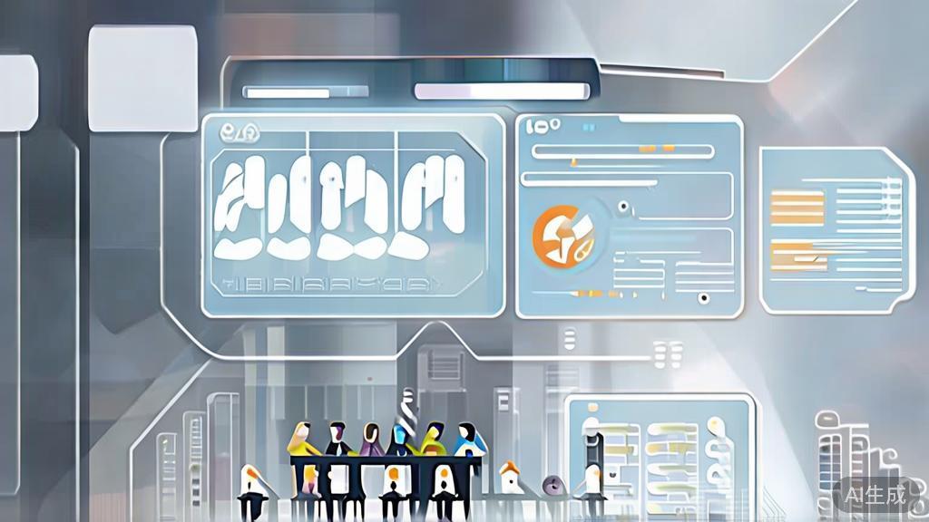 "High-quality business illustration regarding business planning with AI assistance, minimal flat design"