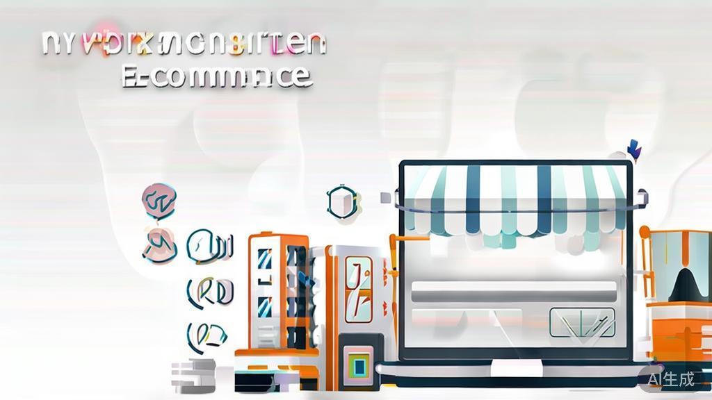 "High-quality business illustration regarding e-commerce, minimal flat design"