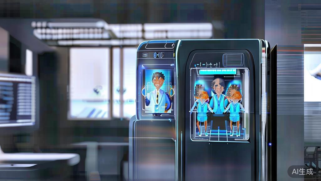 "High-quality business illustration showcasing AI customer service systems and virtual assistants"