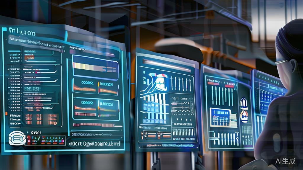 "High-quality illustration depicting AI in fintech, focusing on risk assessment and fraud detection"