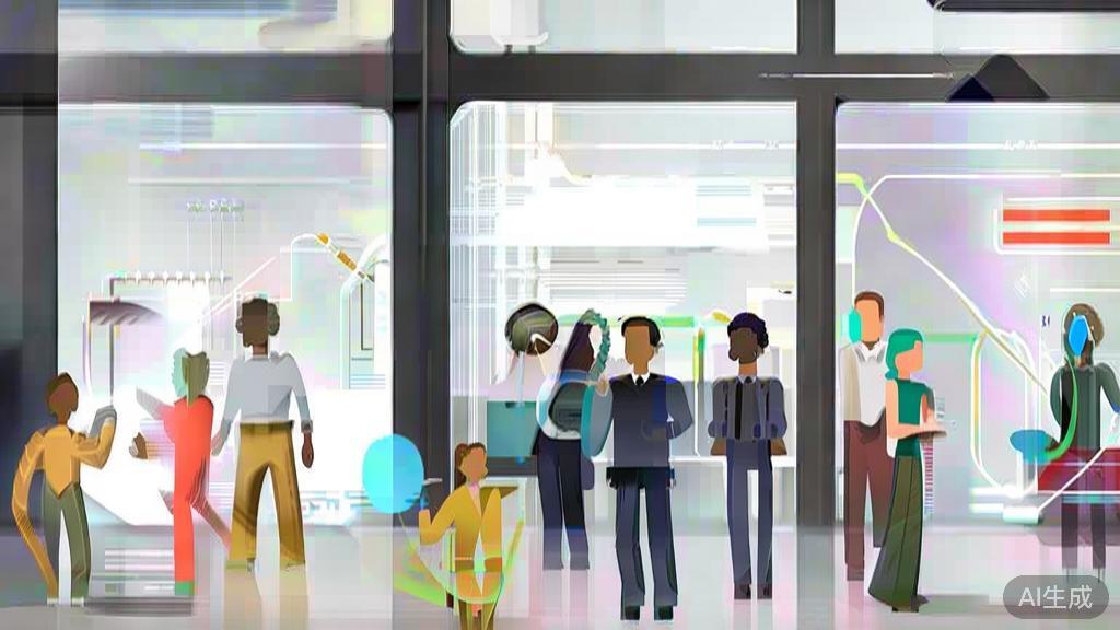 High-quality illustration of entrepreneurs utilizing AI tools for business success, minimalist design