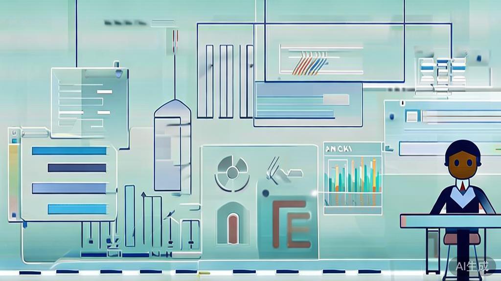 High-quality business illustration regarding AI risk management in finance, minimal flat design