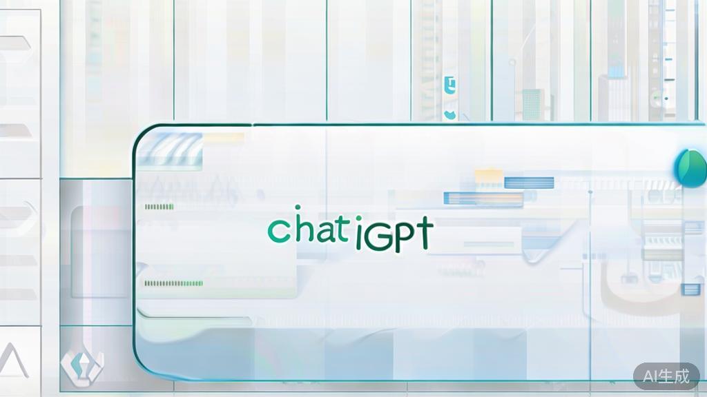 High-quality illustration of ChatGPT interface, minimal flat design