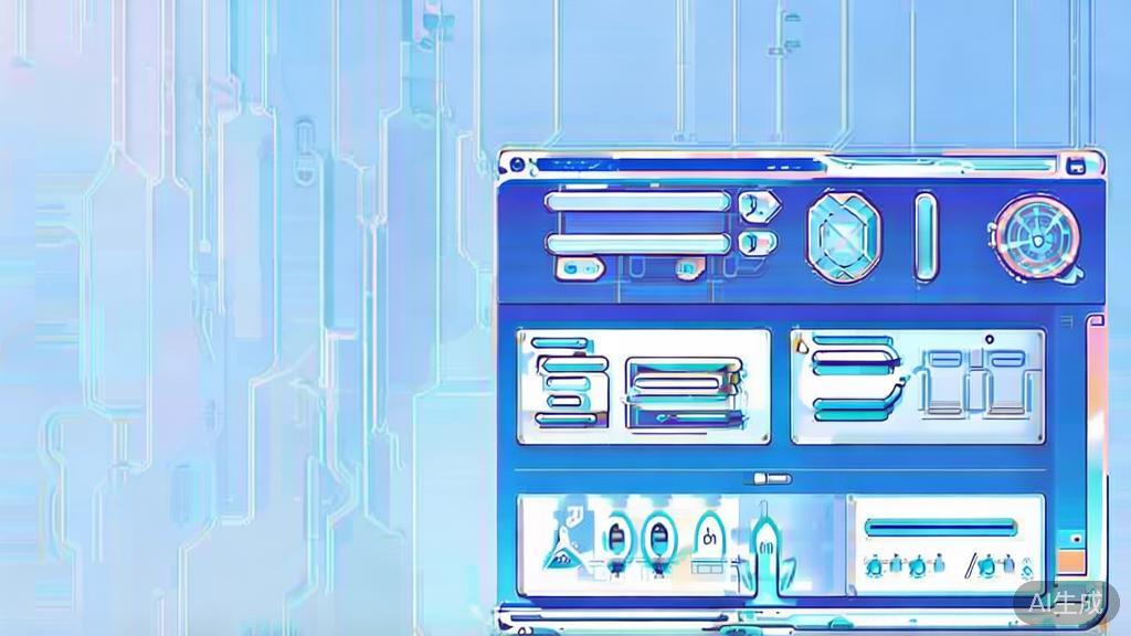 "Flat vector illustration of challenges in AI content creation, dashboard style, soft blue gradient"