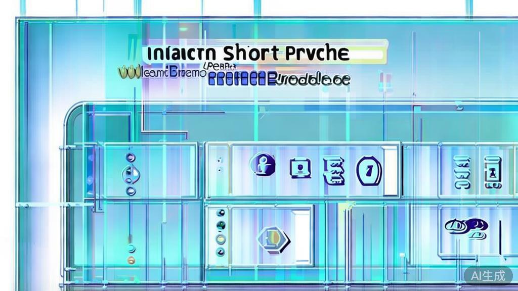 Flat vector illustration of traditional short drama production process, dashboard style, soft blue gradient