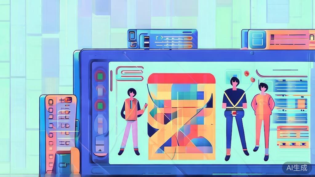 "High-quality business illustration regarding interactive storytelling, minimal flat design"