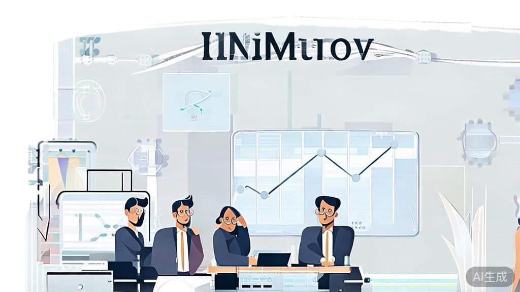 High-quality business illustration regarding continuous improvement in AI startups, minimal flat design