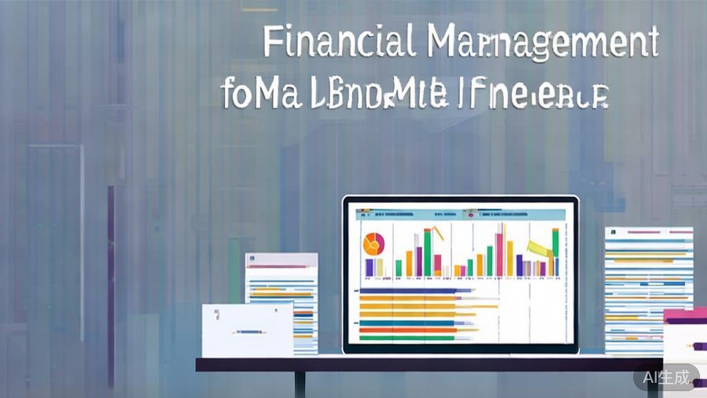 "Illustration of financial management for small businesses, corporate style"