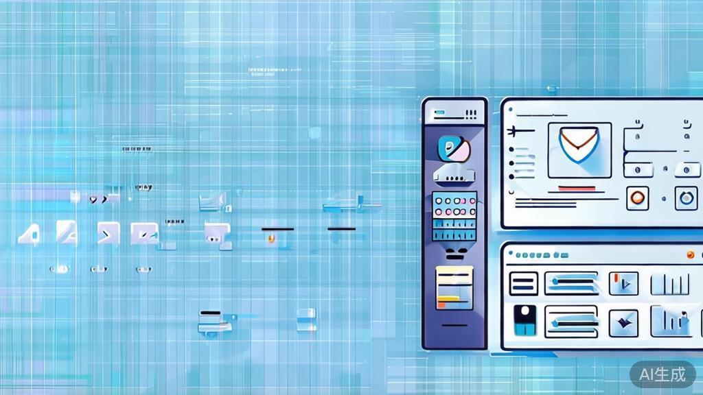 Flat vector illustration of social media marketing for startups, dashboard style, soft blue gradient