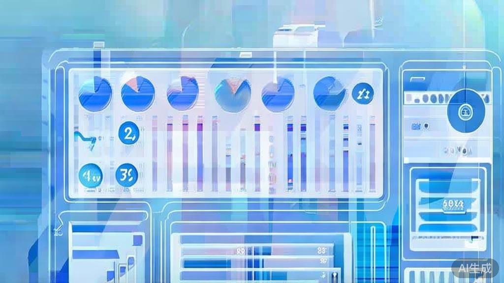 Flat vector illustration of budgeting in business, dashboard style, soft blue gradient