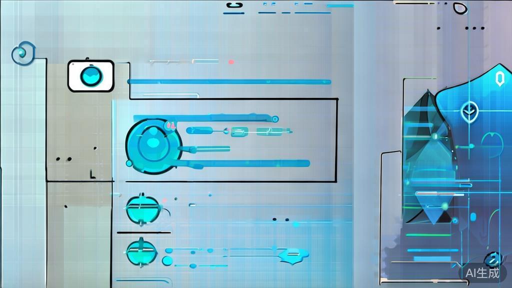 High-quality business illustration regarding data privacy in AI, minimal flat design