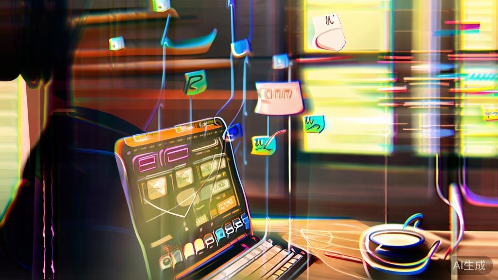 "High-quality illustration of a writer using ChatGPT, surrounded by creative elements like ideas and notes"