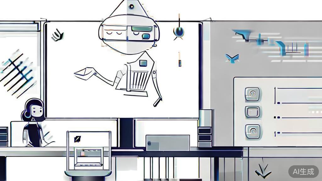 "High-quality business illustration about effective communication with AI, minimal flat design"
