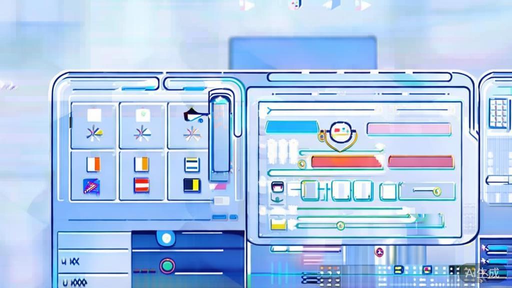 Flat vector illustration of multilingual support in AI, dashboard style, soft blue gradient