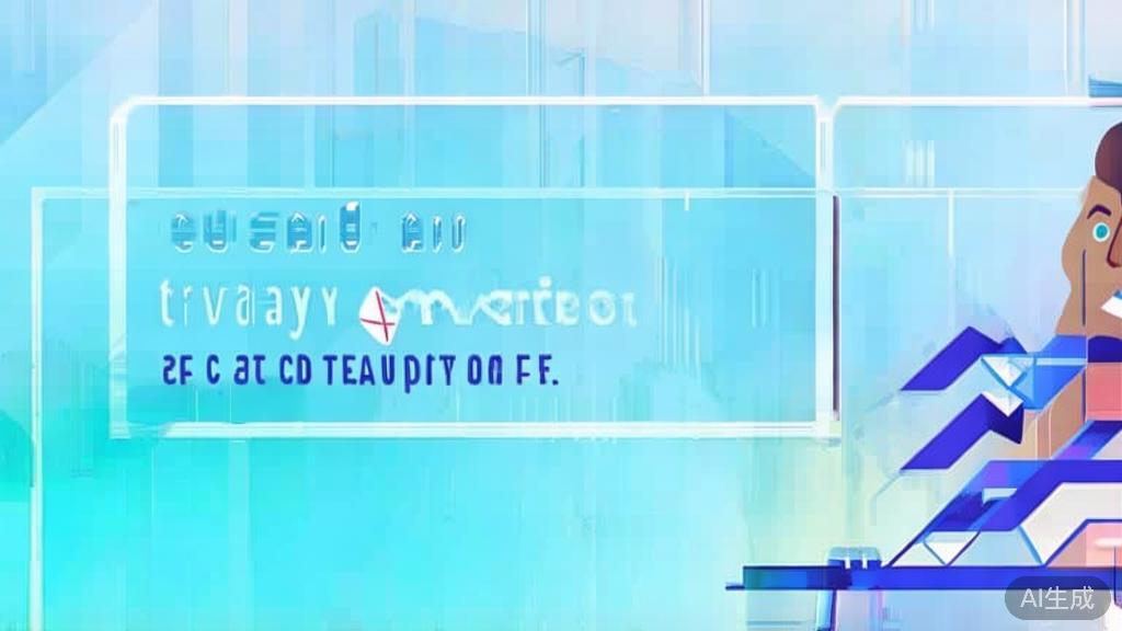 "Flat vector illustration of a user thinking about privacy while using a chatbot, with warning symbols, soft blue gradient"
