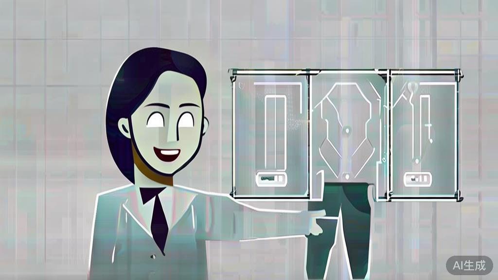 "High-quality business illustration regarding AI interaction, minimal flat design"