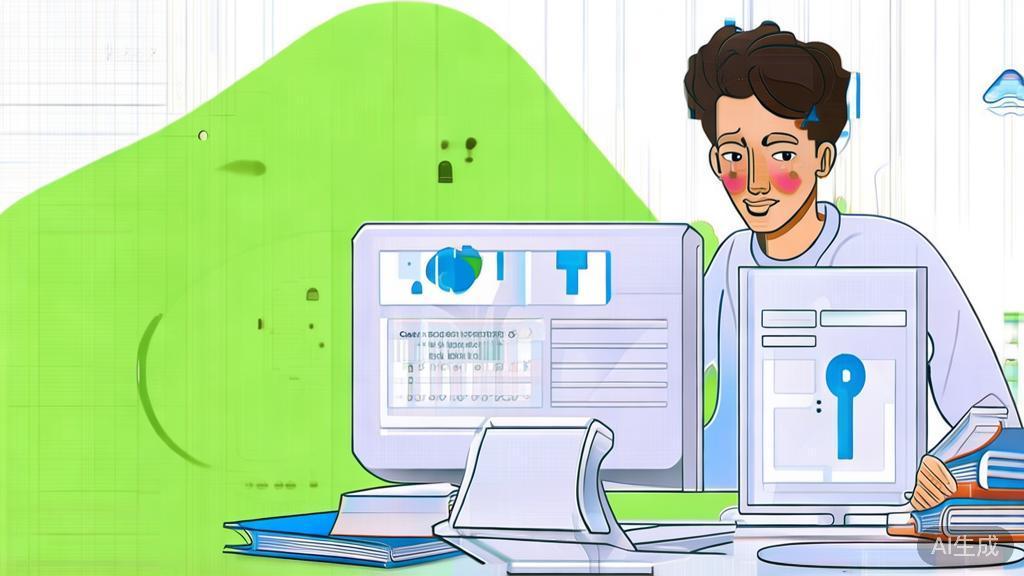 High-quality illustration of a student using ChatGPT for homework help, minimal flat design