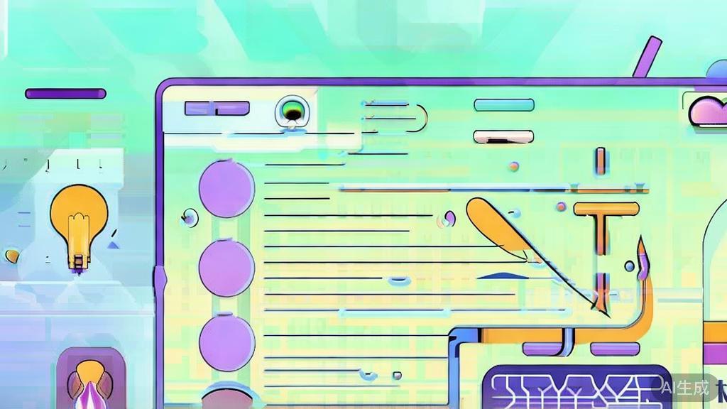 Flat vector illustration of creative writing process with ChatGPT, dashboard style, soft blue gradient