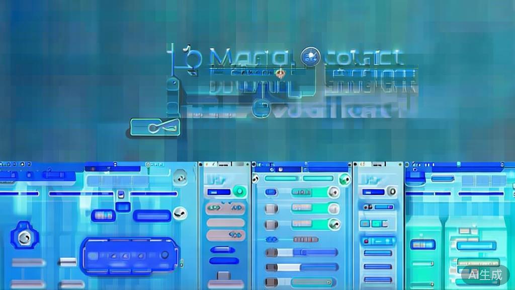 "Flat vector illustration of smart contract usage, dashboard style, soft blue gradient"