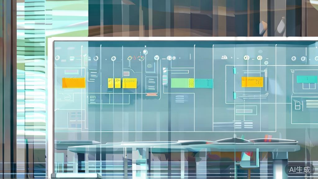 High-quality business illustration regarding project transparency, minimal flat design