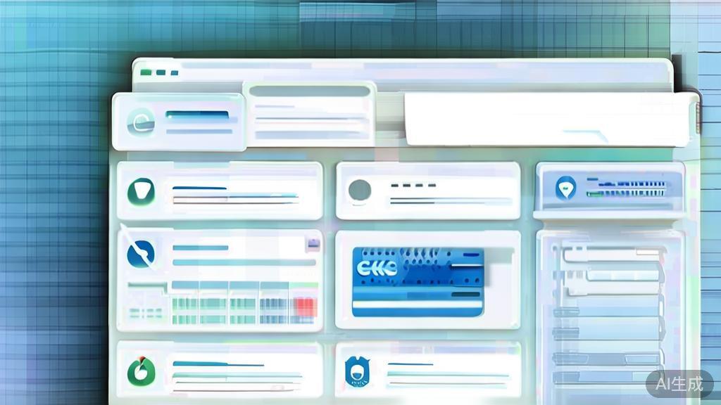 Flat vector illustration of content management dashboard, dashboard style, soft blue gradient