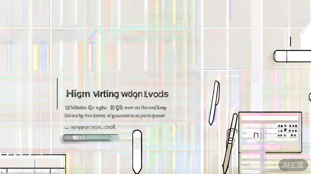 High-quality business illustration regarding writing tool selection, minimal flat design