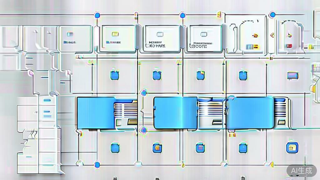 "High-quality business illustration regarding 6梦API, minimal flat design"
