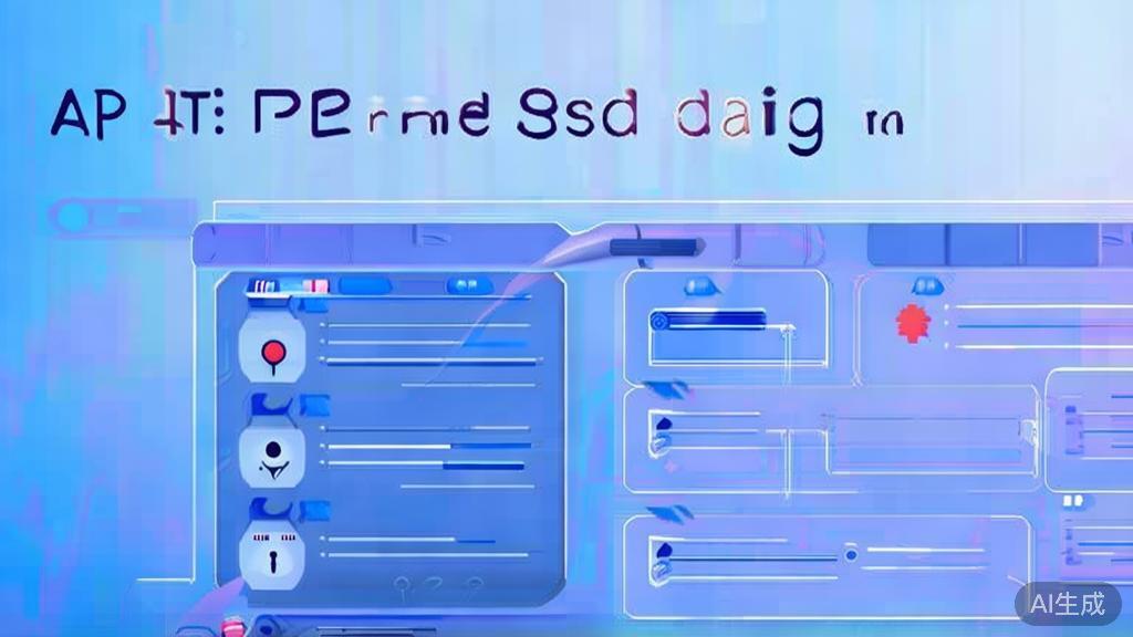 Flat vector illustration of error handling in APIs, dashboard style, soft blue gradient