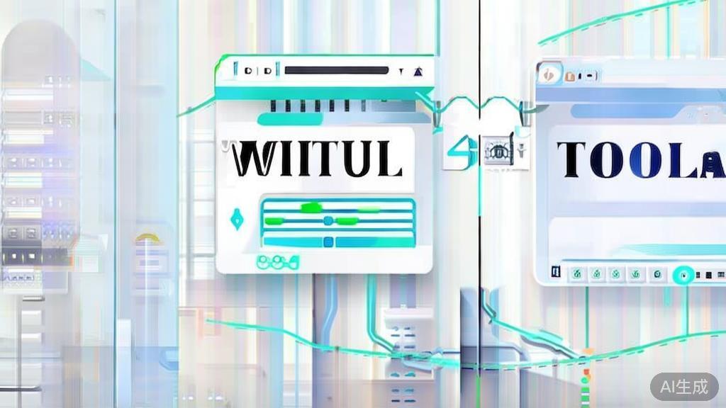 High-quality business illustration comparing AI writing tools, minimal flat design