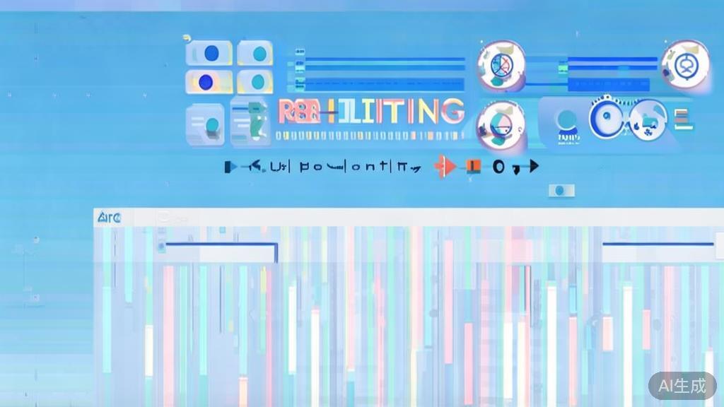 Flat vector illustration of API rate limiting concept, dashboard style, soft blue gradient