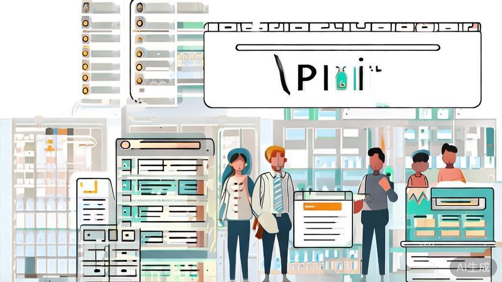 High-quality business illustration regarding API community support, minimal flat design