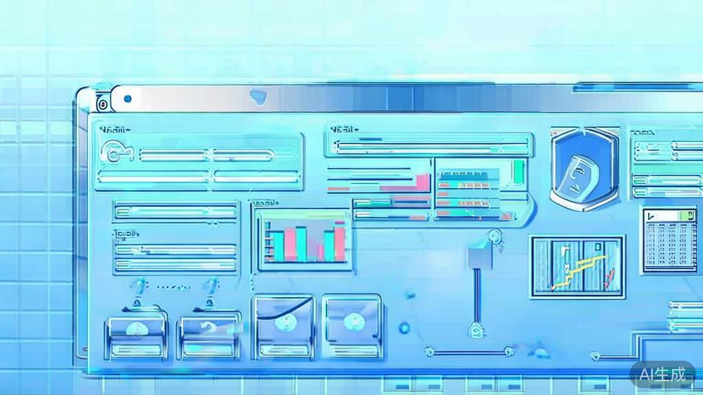 Flat vector illustration of AI writing trends, dashboard style, soft blue gradient