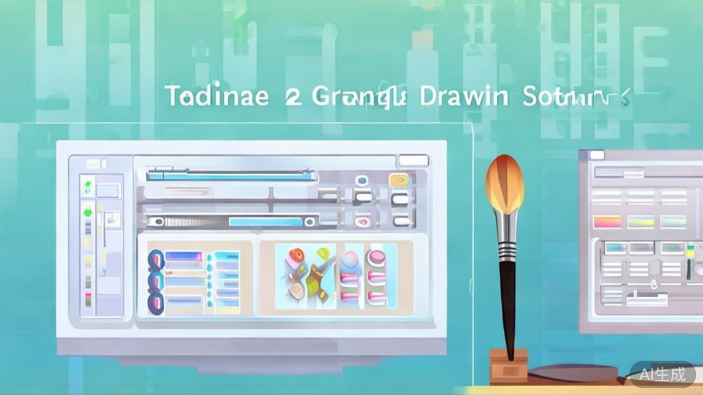 Flat vector illustration comparing Gptimage-2 and traditional drawing software, dashboard style, soft blue gradient