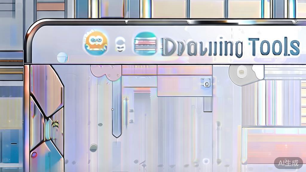 High-quality illustration of future AI drawing tools features, minimal flat design