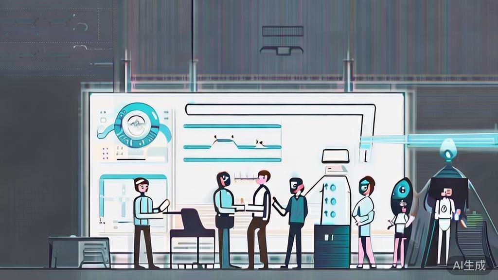 High-quality illustration of business opportunities with AI assistants, minimal flat design