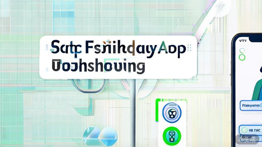 "High-quality business illustration regarding app troubleshooting, minimal flat design"