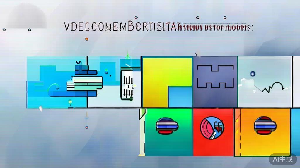 High-quality business illustration showing comparison of video generation tools, minimal flat design