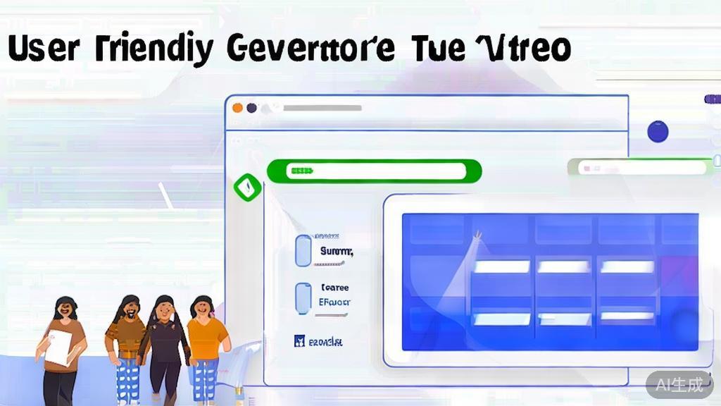 High-quality business illustration regarding user support for video generation tool, minimal flat design