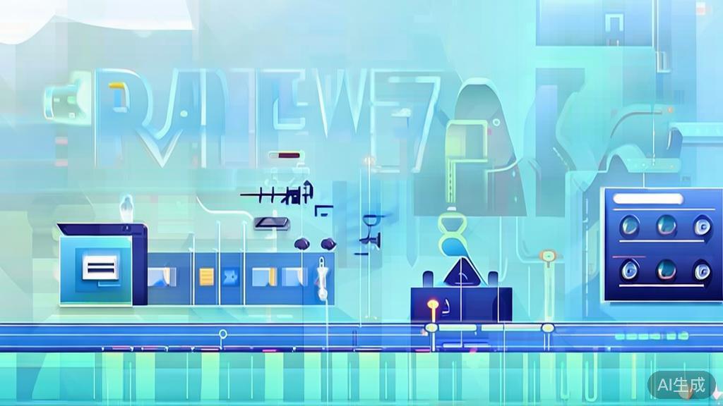 "Flat vector illustration of video creation process with various tools, dashboard style, soft blue gradient"